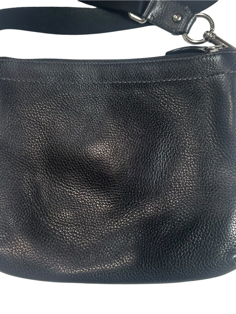 Coach Black Pebbled Leather Crossbody Turnlock Pocket Shoulder Bag Small - Picture 3 of 10